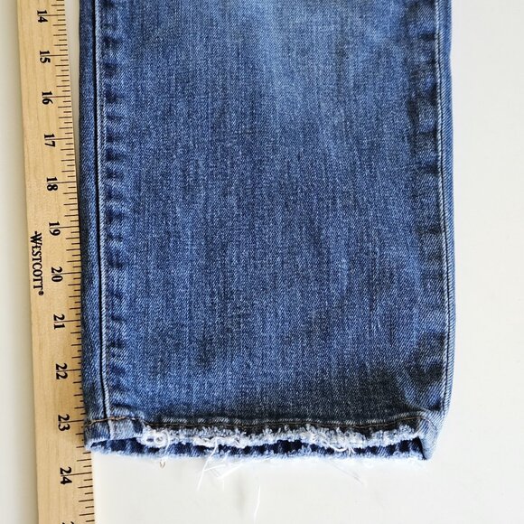 Madewell Jeans Womens 34 Blue Denim The Perfect Vintage Crop Jean Stretch Grunge - Picture 7 of 16
